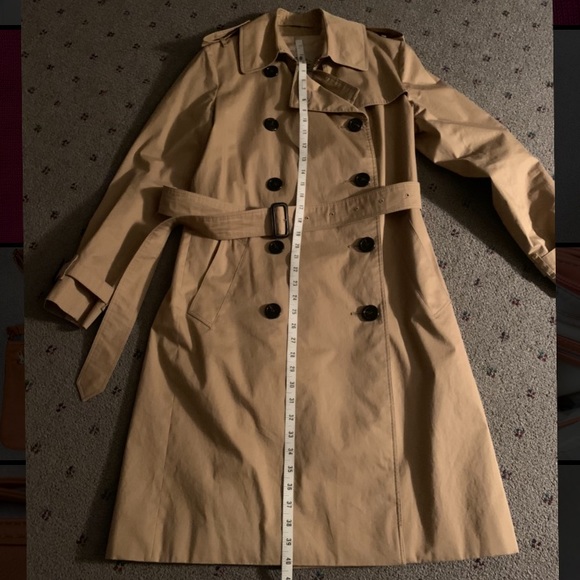 ❗️SOLD❗️🎉2xHP🎉 Burberry Tan Trench Coat Sz 8R - Picture 12 of 15
